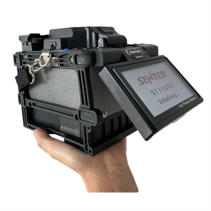 4 Motors Optical Fiber Fusion Splicer Splicing และเครื่องเชื่อม